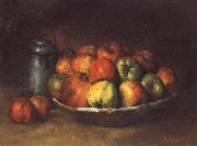 Still life with Apples and a Pomegranate Gustave Courbet